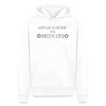 Mitarbeiter des *Monats* - Männer Premium Bio Hoodie - Weiß - Vorne - Nico (187cm)