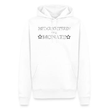 Mitarbeiterin des *Monats* - Männer Premium Bio Hoodie - Weiß - Vorne - Nico (187cm)