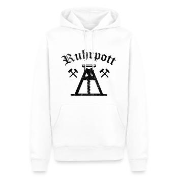 Ruhrpott Ruhrgebiet Motiv mit Zeche - Männer Premium Bio Hoodie - Weiß - Vorne - Nico (187cm)