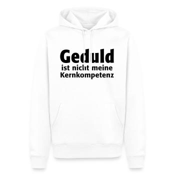 Geduld ist nicht meine Kernkompetenz Ausdauer Ruhe - Männer Premium Bio Hoodie - Weiß - Vorne - Nico (187cm)