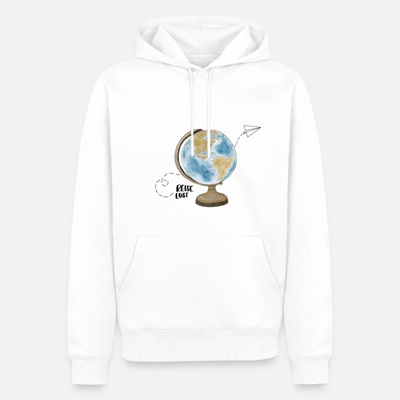 Globe de convoitise - Sweat à capuche Premium bio Homme - blanc