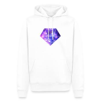 Galaxy Diamond - Männer Premium Bio Hoodie - Weiß - Vorne - Nico (187cm)