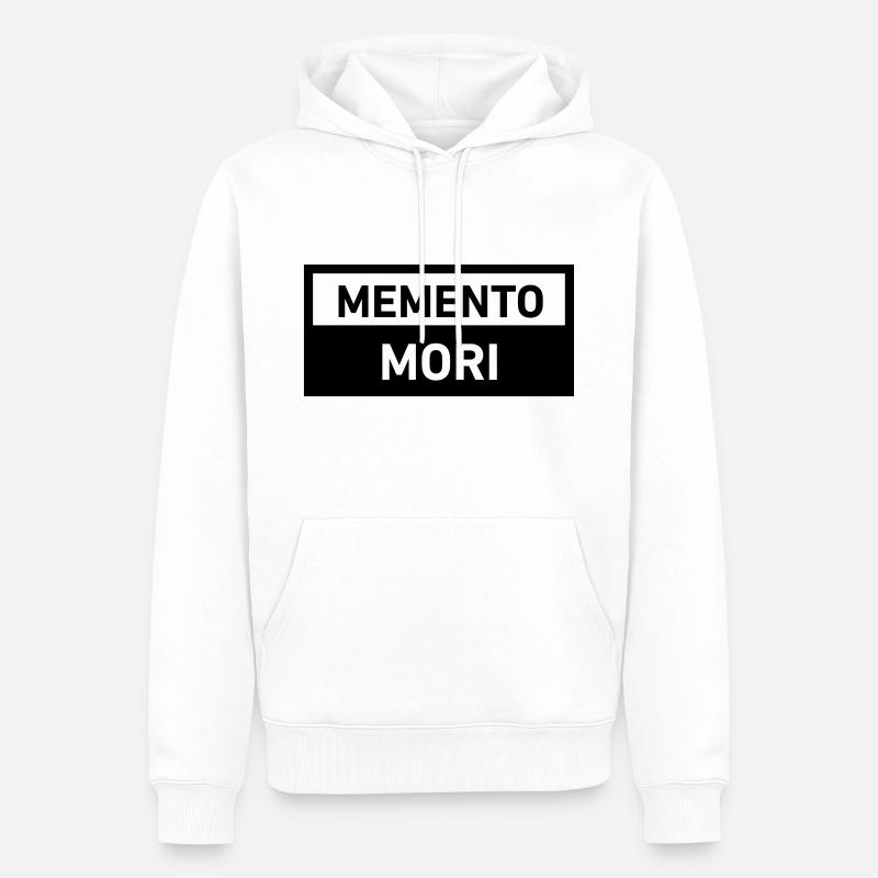 Memento Mori - Sweat à capuche Premium bio Homme - blanc