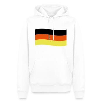 Deutschland Flagge - Männer Premium Bio Hoodie - Weiß - Vorne - Nico (187cm)