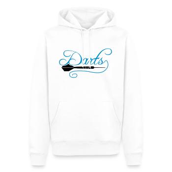 darts verein text frequenz herzschlag puls logo te - Männer Premium Bio Hoodie - Weiß - Vorne - Nico (187cm)