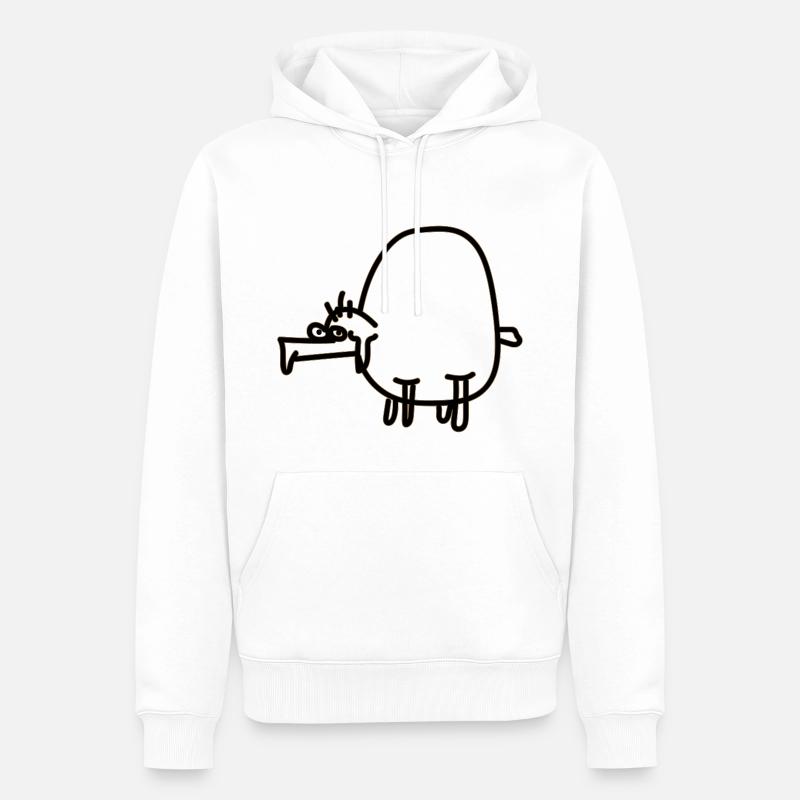 Guerher le mouton - Sweat à capuche Premium bio Homme - blanc