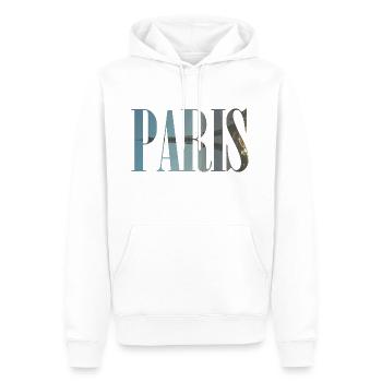 Paris, France, Tour Eiffel, Europe, France - Sweat à capuche Premium bio Homme - blanc - Devant - Nico (187cm)