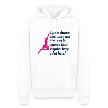 Pole Sport Dance Dancer Competition Acrobatics - Men’s Premium Organic Hoodie - white - Front - Nico (187cm)