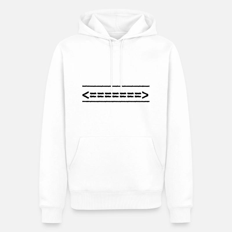 Design de flèche cool - Sweat à capuche Premium bio Homme - blanc