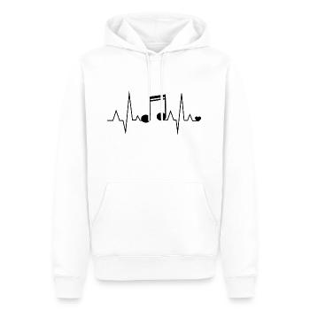 Heart Rhythm Music - Men’s Premium Organic Hoodie - white - Front - Nico (187cm)
