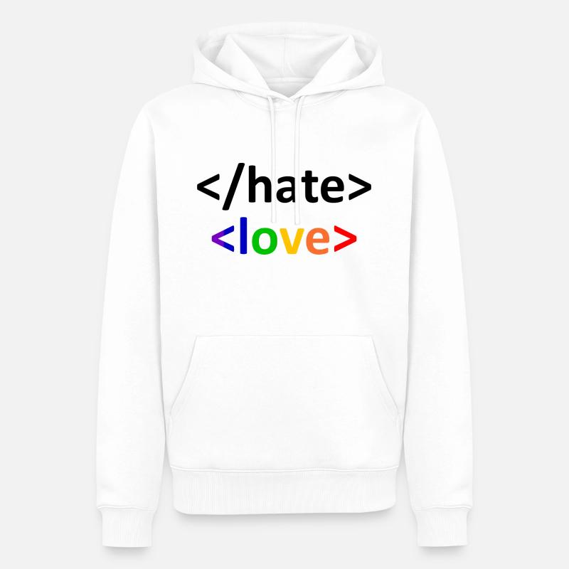 Coder shirt gay pride - Männer Premium Bio Hoodie - Weiß