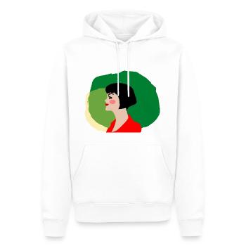 Amelie - Männer Premium Bio Hoodie - Weiß - Vorne - Nico (187cm)