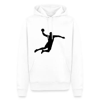 Handball joueurs Handball Club club club - Sweat à capuche Premium bio Homme - blanc - Devant - Nico (187cm)
