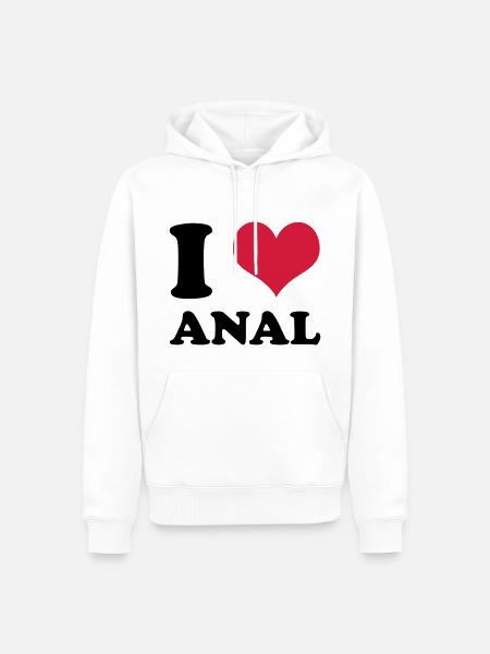 J'aime anale - Sweat à capuche Premium bio Homme - blanc