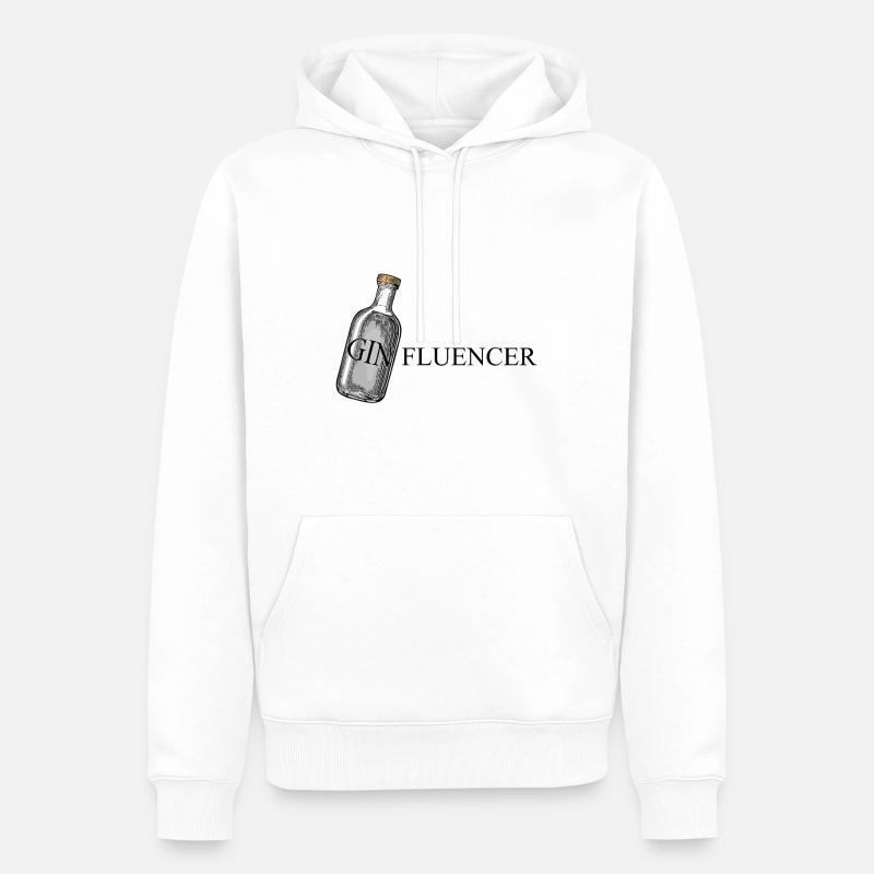 GINfluencer ( Gin Tonic) Poster - Männer Premium Bio Hoodie - Weiß