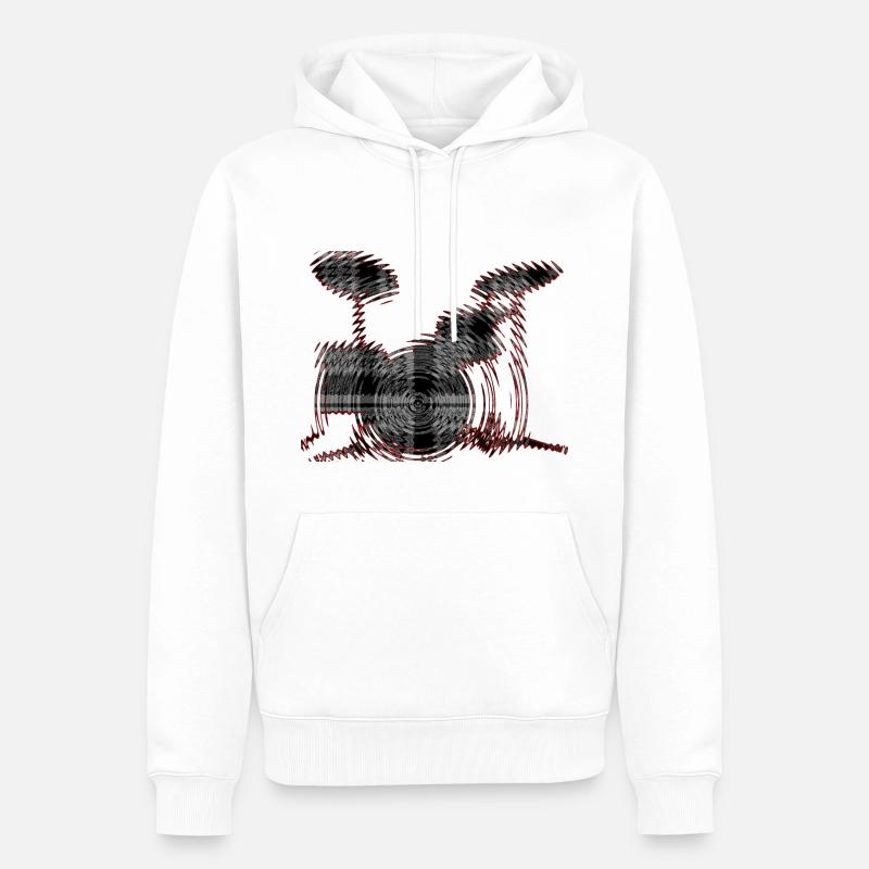 Drums - Sweat à capuche Premium bio Homme - blanc