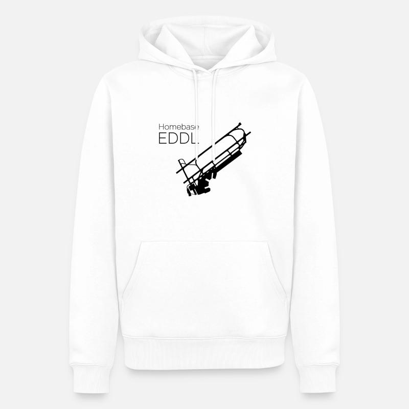 Flughafen Düsseldorf - Männer Premium Bio Hoodie - Weiß