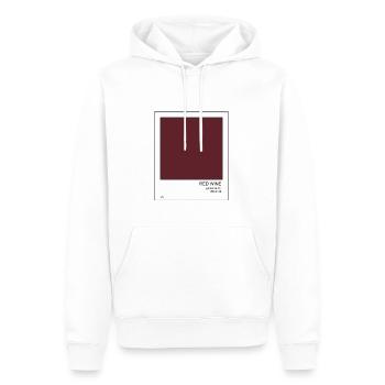 Vin rouge - Sweat à capuche Premium bio Homme - blanc - Devant - Nico (187cm)