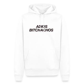 Adios mes amis - Sweat à capuche Premium bio Homme - blanc - Devant - Nico (187cm)