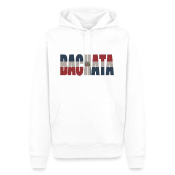# Bachata - Sweat à capuche Premium bio Homme - blanc - Devant - Nico (187cm)