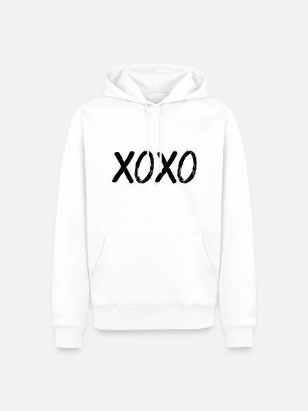 XOXO - Men’s Premium Organic Hoodie - white