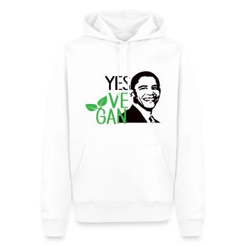 Oui Ve Gan Vegan Vegan Dicton Drôle Vegan - Sweat à capuche Premium bio Homme - blanc - Devant - Nico (187cm)