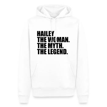 Woman Mythos Legende Name Hailey - Männer Premium Bio Hoodie - Weiß - Vorne - Nico (187cm)