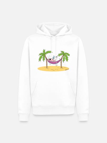 Holiday Brain - Men’s Premium Organic Hoodie - white