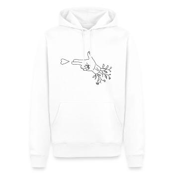 Liebes Schuss - Männer Premium Bio Hoodie - Weiß - Vorne - Nico (187cm)