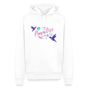 Paradise Watercolor - Männer Premium Bio Hoodie - Weiß - Vorne - Nico (187cm)