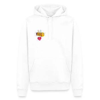 Biene mit Herz - Männer Premium Bio Hoodie - Weiß - Vorne - Nico (187cm)