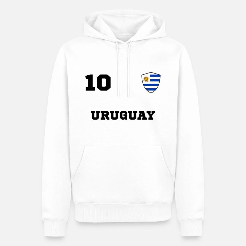 Equipe de l'équipe URUGUAY - Sweat à capuche Premium bio Homme - blanc