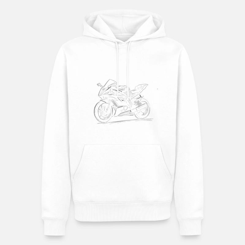 C64816C2 7BA0 4D1F 9632 D3F856C77726 - Männer Premium Bio Hoodie - Weiß