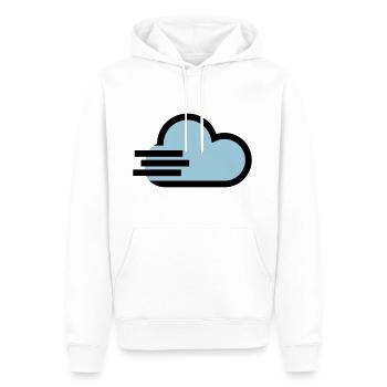 Icône de temps venteux - Sweat à capuche Premium bio Homme - blanc - Devant - Nico (187cm)