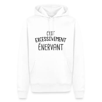 Tee Shirt Dikkenek - This is excessively annoying - Men’s Premium Organic Hoodie - white - Front - Nico (187cm)