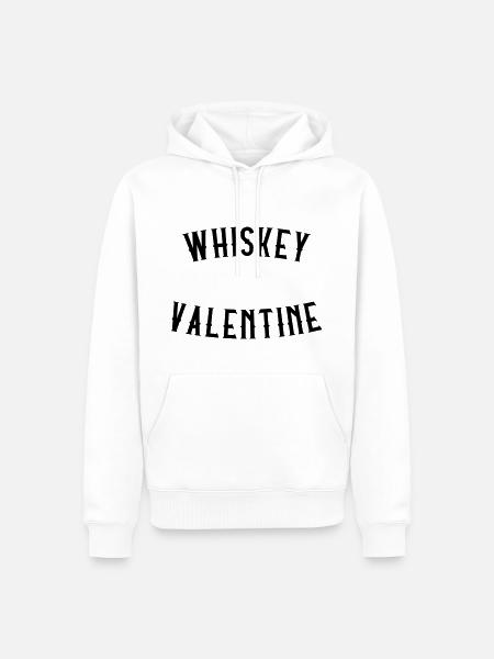 Whiskey Will Be My Valentine - Men’s Premium Organic Hoodie - white