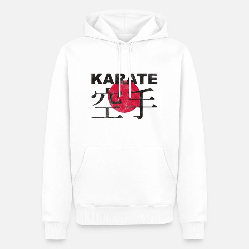 Karate - Männer Premium Bio Hoodie - Weiß