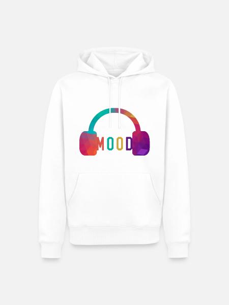 Mood - Men’s Premium Organic Hoodie - white