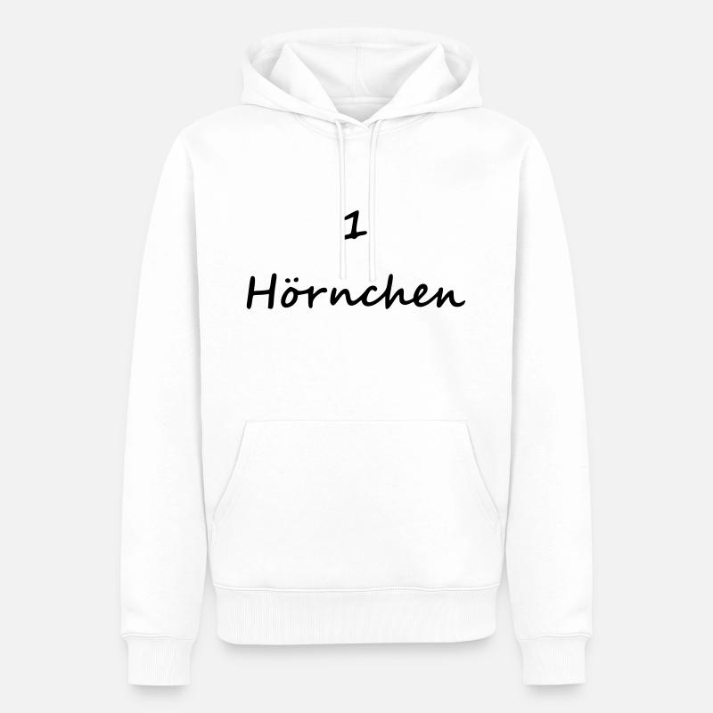 1 croaker un cor corné un écureuil - Sweat à capuche Premium bio Homme - blanc
