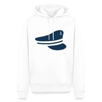 Cap maritime motif for fur seals as a gift - Men’s Premium Organic Hoodie - white - Front - Nico (187cm)