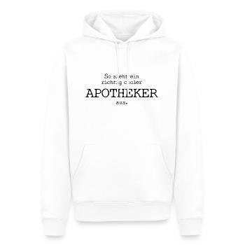 So sieht ein richtig cooler Apotheker aus 912 - Männer Premium Bio Hoodie - Weiß - Vorne - Nico (187cm)