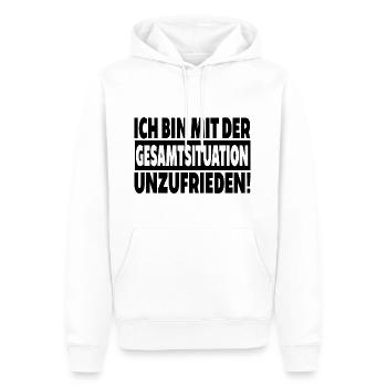 Gesamtsituation unzufrieden Spruch Geschenk Lustig - Männer Premium Bio Hoodie - Weiß - Vorne - Nico (187cm)