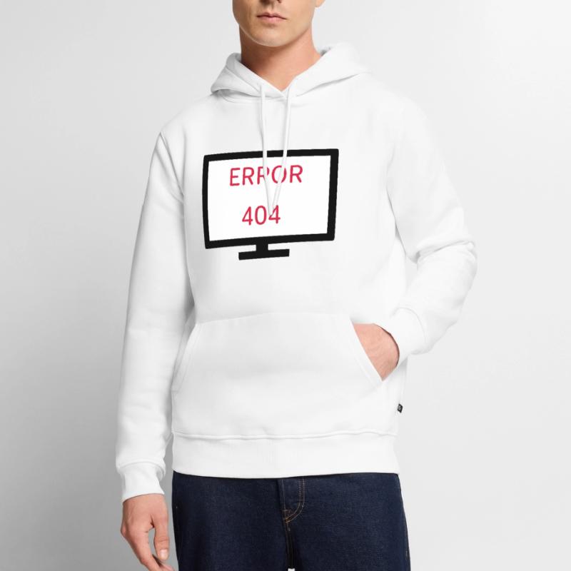 Computer Error 404 Men’s Premium Organic Hoodie