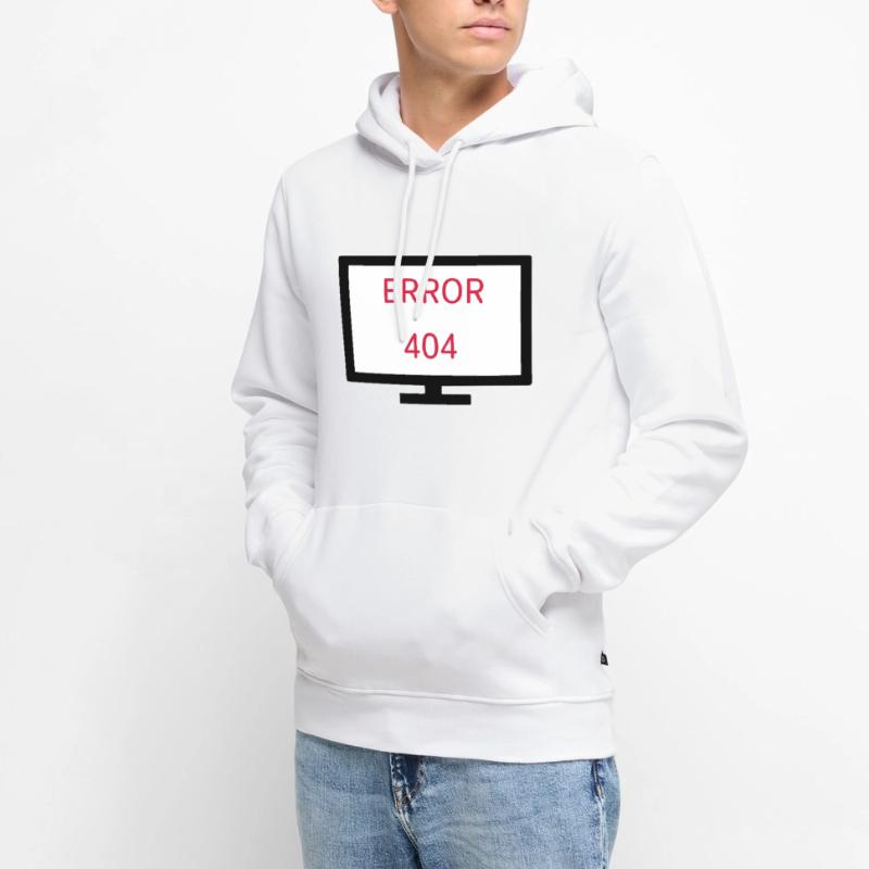 Computer Error 404 Men’s Premium Organic Hoodie