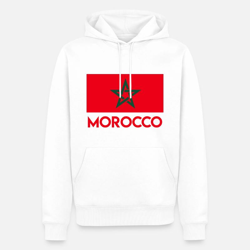 T shirt Morocco - Sweat à capuche Premium bio Homme - blanc