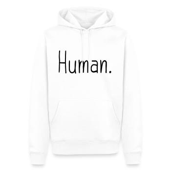 Mensch Human Menschenrecht Human-Rights - Männer Premium Bio Hoodie - Weiß - Vorne - Nico (187cm)