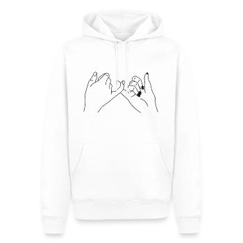 Fingern Valentinstag - Mein Herz für DICH! Liebe - Männer Premium Bio Hoodie - Weiß - Vorne - Nico (187cm)