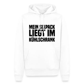 Mein Sixpack Liegt Im Kühlschrank - Männer Premium Bio Hoodie - Weiß - Vorne - Nico (187cm)