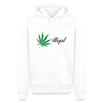 (il)legal Cannabis legalize it - Männer Premium Bio Hoodie - Weiß - Vorne - Nico (187cm)