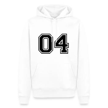04 - Collège-Style de sport - Jersey Motive - Sweat à capuche Premium bio Homme - blanc - Devant - Nico (187cm)